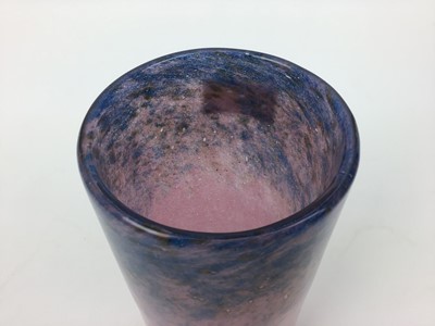 Lot 64 - Monart pink and blue mottled art glass cylindrical vase