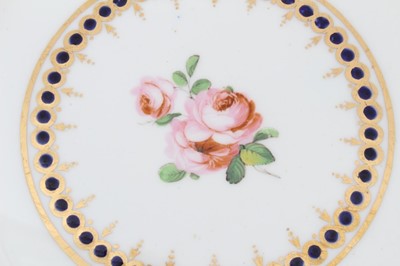 Lot 83 - Derby blue and gilt bordered plate, circa 1820