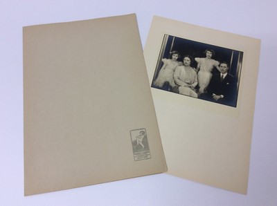 Lot 55 - T.M. King George VI and Queen Elizabeth with their daughters , Princess Elizabeth and Princess Margaret, fine1939 Marcus Adams black and white portrait photograph mounted on card and signed by the...