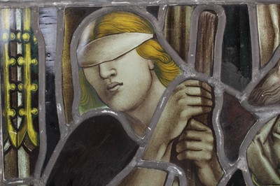 Lot 338 - 19th century stained glass panel