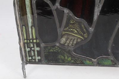 Lot 338 - 19th century stained glass panel