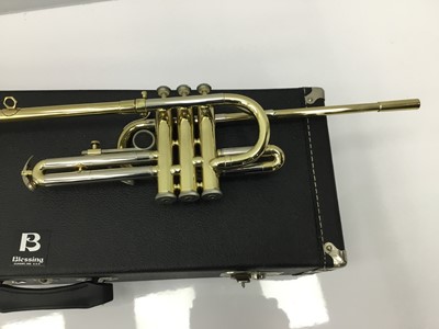 Lot 3 - Blessing fanfare trumpet, serial number 266858, in hard case