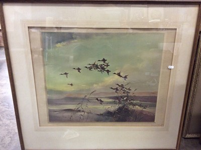 Lot 475 - Peter Scott signed print an three similar Vernon Ward prints