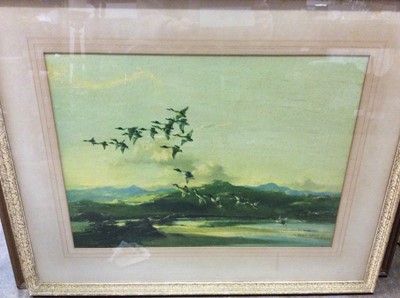 Lot 475 - Peter Scott signed print an three similar Vernon Ward prints