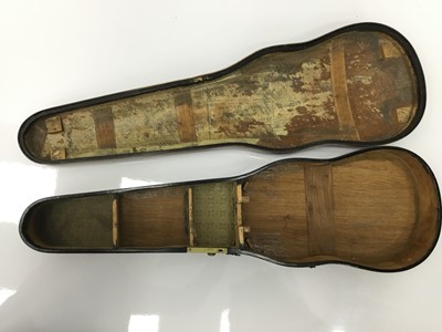 Lot 5 - Good quality Victorian honey oak violin case by W. E. Hill & Sons, requires refurbishment, 80cm long