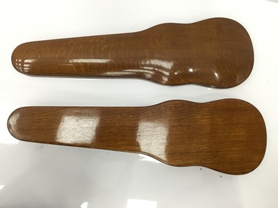 Lot 5 - Good quality Victorian honey oak violin case by W. E. Hill & Sons, requires refurbishment, 80cm long