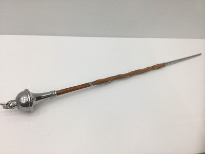 Lot 12 - Marching bandmaster's staff, approximately 137cm long