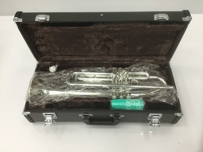 Lot 23 - Yamaha silvered trumpet, cased