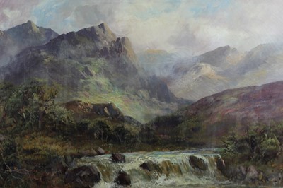 Lot 163 - Francis E Jamieson (1895-1950), oil on canvas, Morning at Brora Falls Sutherland Scotland, signed, also inscribed verso, in gilt frame, 50 x 75cm