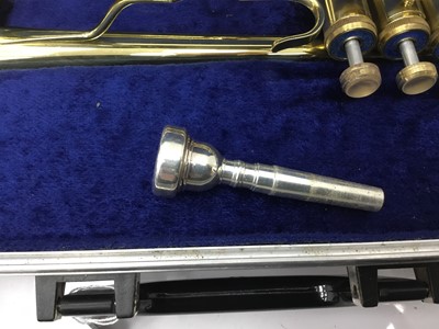 Lot 94 - Boosey and Hawkes 400 brass trumpet, with 7c mouthpiece, cased, as new condition