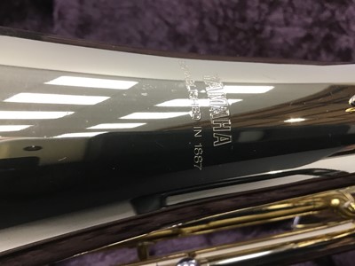 Lot 96 - Yamaha flugelhorn, model 2310, serial number 20530, with 11F4 mouthpiece, cased, with maintenance kit, condition as new