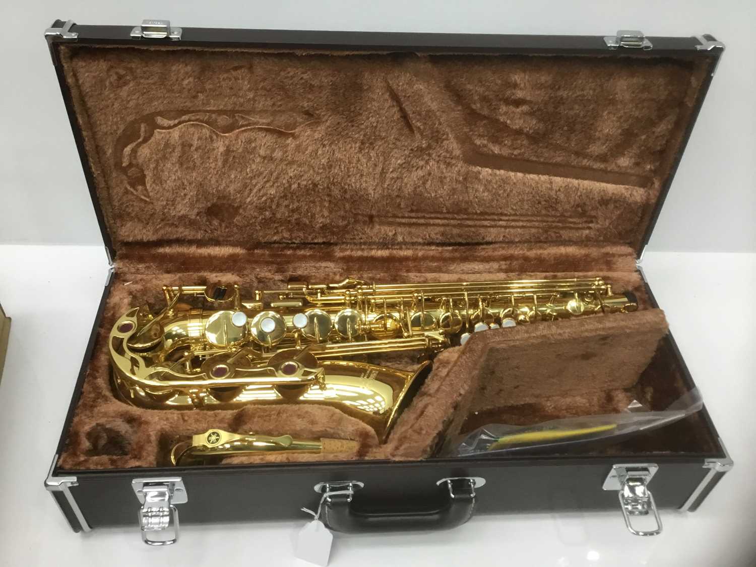 Lot 109 - Yamaha brass alto sax, model YAS-32, serial number 107535, cased, as new condition