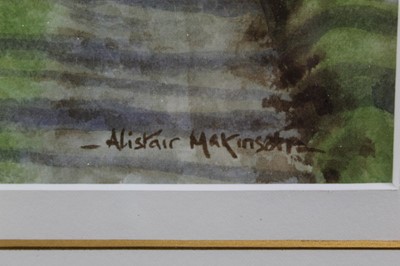 Lot 208 - Alistair Mackinson (b.1961) watercolour, sportsman