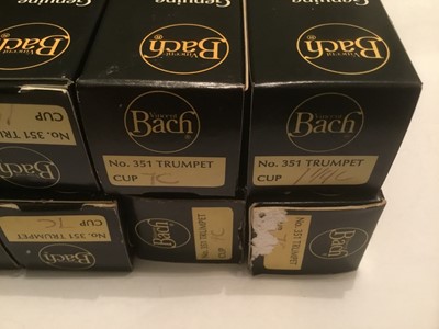 Lot 51 - Ten Bach 351 trumpet mouthpieces, various sizes