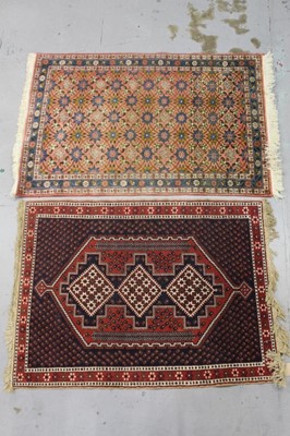 Lot 864 - Iranian Ashfar 132 x 96cm, together with Mina Khani design rug