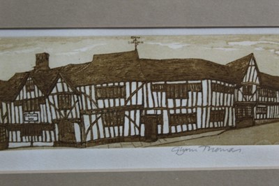 Lot 110 - Pair limited edition signed Glynn Thomas etchings- The Siege House and The Rose and Crown, both numbered 23 of 100, in glazed frames