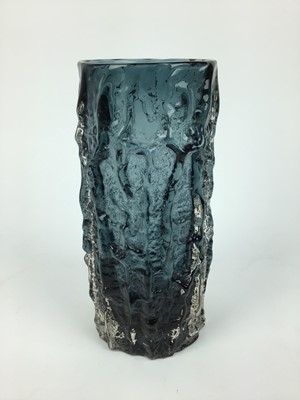 Lot 62 - Whitefriars indigo bark vase designed by Geoffrey Baxter, 23.5cm high