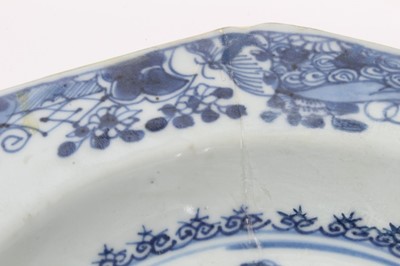 Lot 92 - Collection of 18th and 19th century Chinese porcelain, including a Kangxi Imari teapot, 18th century blue and white plate and saucer, 19th century saucer, pair of miniature Canton vases, and a mini...