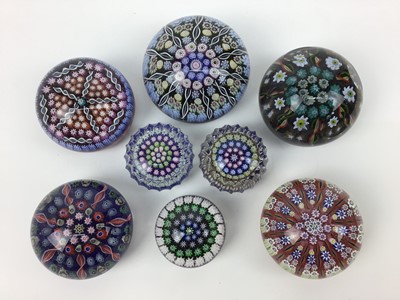 Lot 609 - Eight Perthshire art glass paperweights (8)