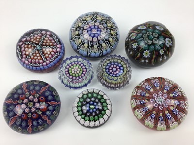 Lot 104 - Eight Perthshire art glass paperweights (8)