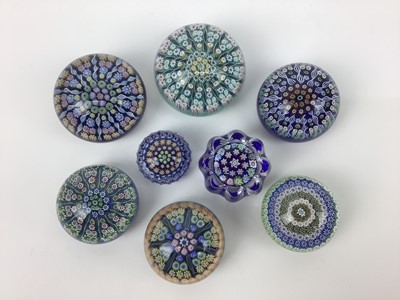 Lot 105 - Eight Perthshire art glass paperweights (8)