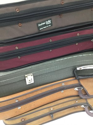 Lot 69 - Two good quality violin cases by Jakob Winter, Germany together with  five other violin cases