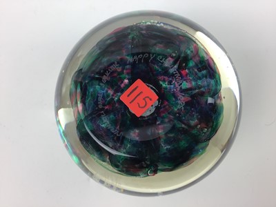 Lot 99 - Five Selkirk art glass paperweights by Peter Holmes (5)