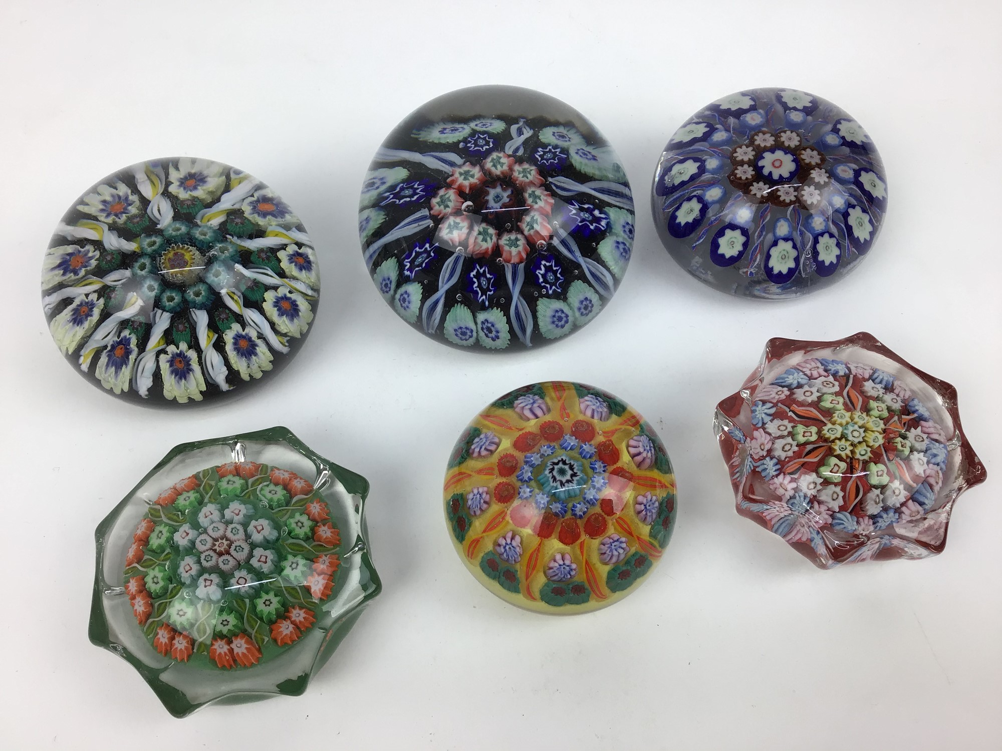 Lot 602 Six Vasart art glass paperweights circa 1960