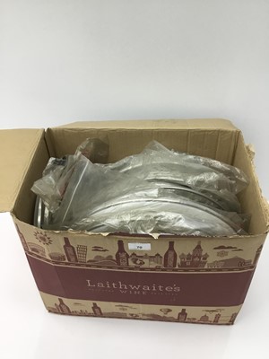 Lot 70 - Box of approximately 30 drum heads by Premier, Remo and others, the largest (snare) approximately 36cm diameter, all in original packaging and mostly original condition but some age related stainin...