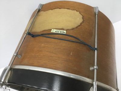 Lot 71 - Two Premier snare drums, Beverley bass drum and another, snare drums basically as new condition, minor deterioration associated with age, some cosmetic deterioration to the other two