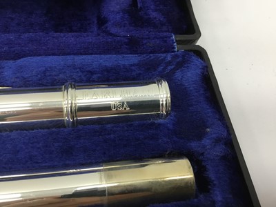 Lot 85 - Two Earlham silvered flutes, cased and as new