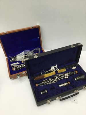 Lot 86 - B & H 400 clarinet, cased, as new condition, together with Lark clarinet, cased. (2)