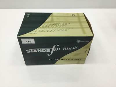 Lot 113 - Konig and Meyer stands for music Flugelhorn stand, boxed original condition
