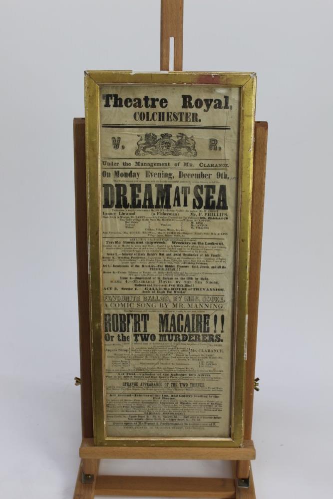 Lot 191 Mid 19th century theatre poster for the
