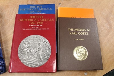 Lot 368 - World - Medals reference books to include G.B. by Laurence Brown British Historical Medals 1837-1901 (The Reign of Queen Victoria) published 1987, British Historical Medals 1760-1960 published 1995...