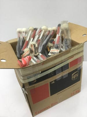 Lot 148 - Large box full of drum soft sticks and beaters