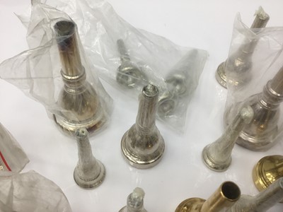 Lot 153 - Group of various brass instrument mouthpieces