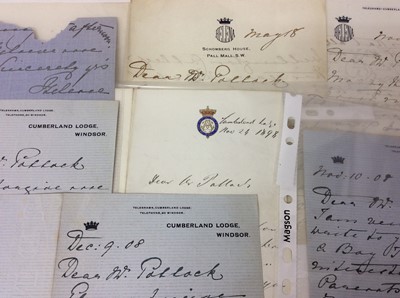 Lot 75 - H.R.H.Princess Helena ( the third daughter of Queen Victoria and Prince Albert ) ( 1831-1917) six handwritten letters to The Reverend Bertram Pollock ,the Headmaster of Wellington College mostly da...