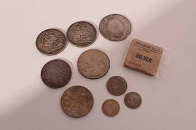Lot 401 - G.B. - Mixed silver coinage to include George III B.O.E. Dollar 1804