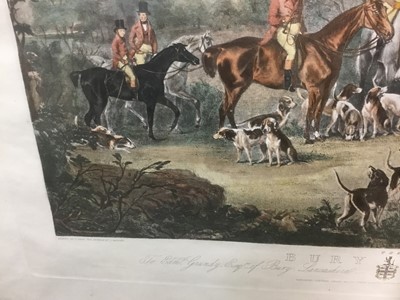 Lot 386 - Large 19th century engraving after C Agar of "Bury Hunt"