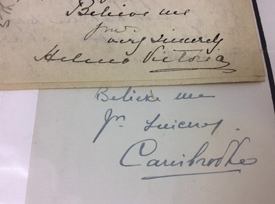 Lot 78 - The Grandchildren of H.M. Queen Victoria - five handwritten letters from H.R.H.Princess Helena Victoria (2) , Princess Victoria Eugenie of Battenberg , Lord Alexander Mountbattern , Ist Marques of...