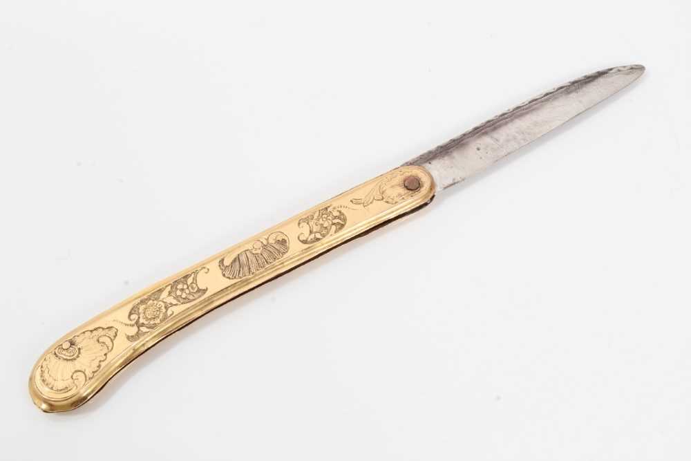 Lot 507 Gold fruit knife