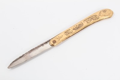 Lot 507 - Georgian Gold fruit knife