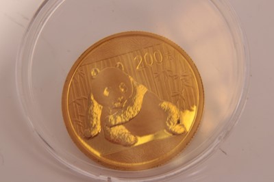Lot 462 - China - Gold 200 Yen coin Rev - Panda 2015 (UNC) (1 coin)