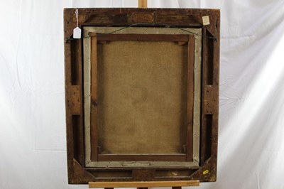 Lot 317 - Alfred Hartley (1855-1933) oil on canvas - A Patch by a Wood, artists labels verso, in good gilt frame, 61cm x 51cm