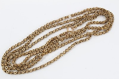 Lot 124 - Victorian gold guard chain with star design