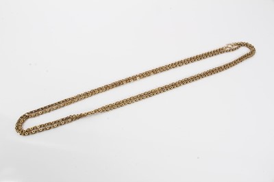Lot 546 - Victorian gold guard chain with star design