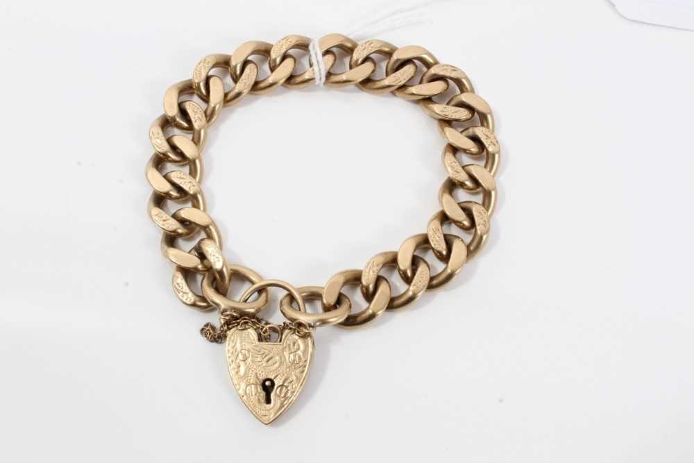 Lot 130 - 9ct gold curb link bracelet