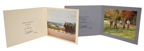 Lot 89 - HM Queen Elizabeth II - two signed Christmas...