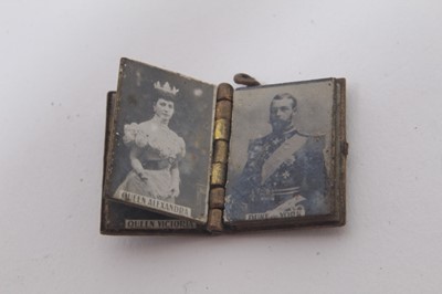 Lot 88 - The Right Reverend Bertram Pollock The Lord Bishop of Norwich K.C.V.O. , D.D. - Edwardian minature bible with portrait photographs of King Edward VII to cover , minature photo album Royal Family lo...